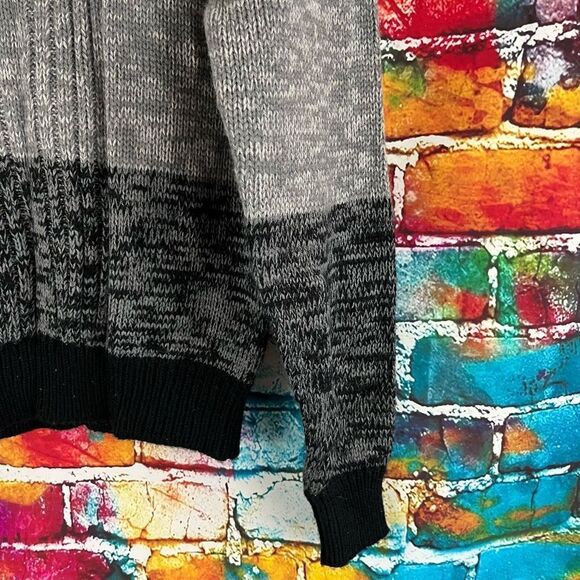 Vintage Chartwell Crew Neck Pullover Sweater Gray Stripes Size Large - Picture 4 of 5